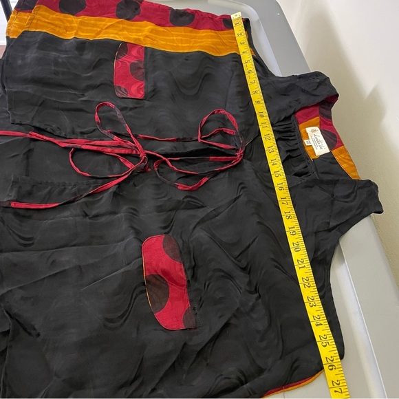 Kantha Bae Women’s OS Boho Hippie Open Tie Front Sleeveless Vest Slouchy Blouse - Picture 8 of 9